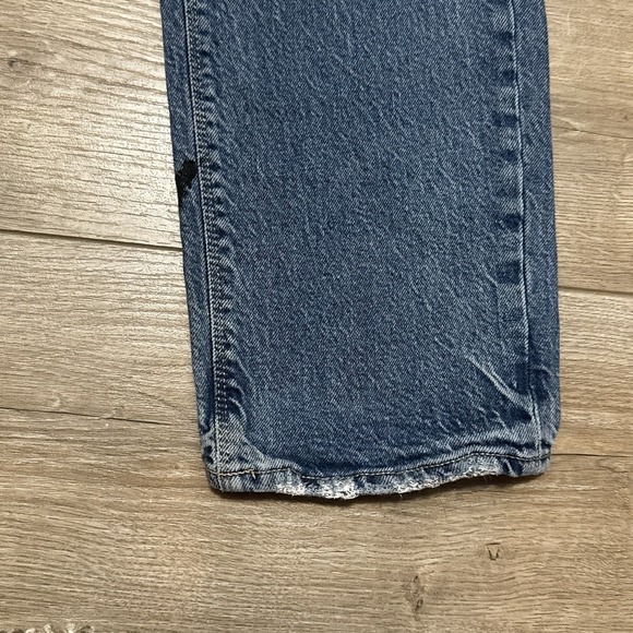 American Eagle Regular Straight Jeans Women Size 8 Medium Wash Distressed - Picture 7 of 7